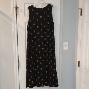 J. Jill Black Sleeveless Maxi Dress